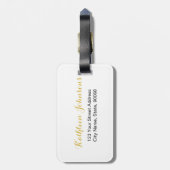 Gold Foil Heart Gepäckanhänger (Rückseite vertikal)