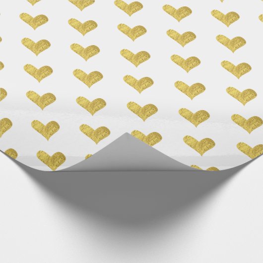 Gold Foil Heart Geschenkpapier (Ecke)