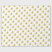Gold Foil Heart Geschenkpapier (Flach)