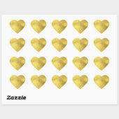 Gold Foil Heart Herz-Aufkleber (Blatt)