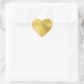 Gold Foil Heart Herz-Aufkleber (Tasche)