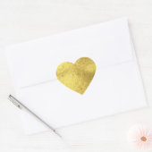 Gold Foil Heart Herz-Aufkleber (Umschlag)