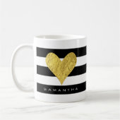 Gold Foil Heart Kaffeetasse (Links)