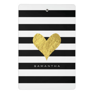 Gold Foil Heart Mini Klemmbrett