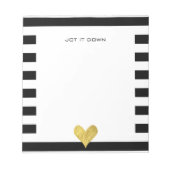 Gold Foil Heart Notizblock (Vorderseite)