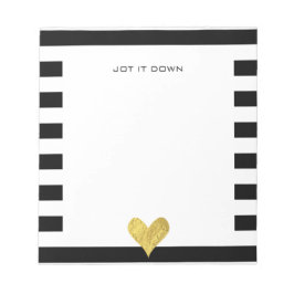 Gold Foil Heart Notizblock