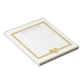 Gold Foil Heart Personalisiert Notepad 5.5" x 6" Notizblock (angewinkelt)