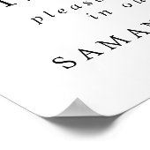 Gold Foil Heart Wedding Foto Booth Sign Poster (Ecke)