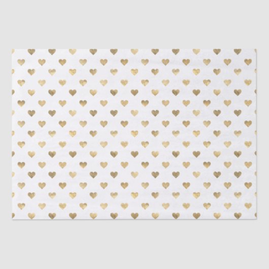 Gold Foil Hearts Seidenpapier (Vorderseite)