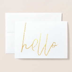 Gold Foil Hello Card Folienkarte