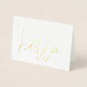 Gold Foil Hello Card Folienkarte (Vorderseite)