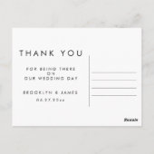 Gold Foil Hochzeit Vielen Dank Postkarten Black (Rückseite)