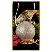 Gold Foil Holiday Gold Ribbon Silber Ball Geschenk Kleine Geschenktüte (Vorderseite)
