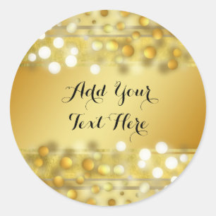 Gold Foil Imitate Glitzer für klassische Confetti Runder Aufkleber