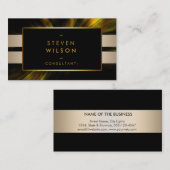 Gold Foil Imitate Web Moderne Computer Financial Visitenkarte (Vorne/Hinten)