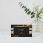 Gold Foil Imitate Web Moderne Computer Financial Visitenkarte (Stehend Vorderseite)