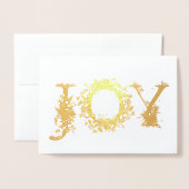 Gold Foil Joy Blume Blumenweihnachtskarte Folienkarte (Vorderseite mit Umschlag)