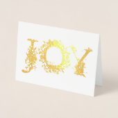 Gold Foil Joy Blume Blumenweihnachtskarte Folienkarte (Vorderseite)