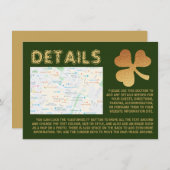Gold Foil Kleeblatt, St Patrick's Day Detail Card Einladung (Vorne/Hinten)