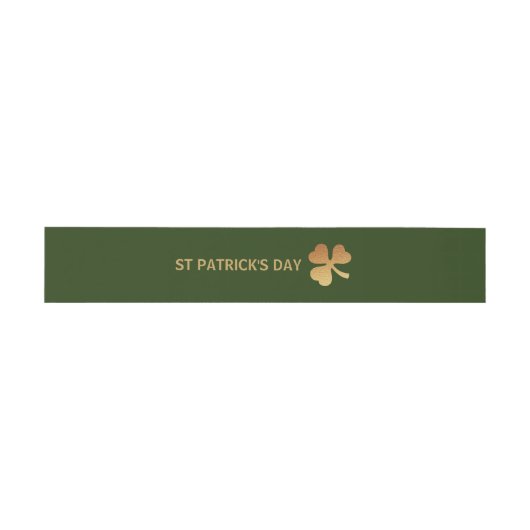 Gold Foil Kleeblatt, St Patrick's Day Einladungsbanderole (Flach)