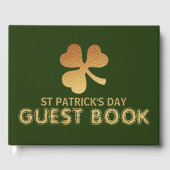Gold Foil Kleeblatt, St Patrick's Day Gästebuch (Vorderseite)