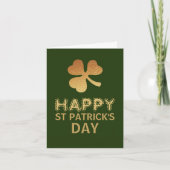 Gold Foil Kleeblatt, St Patrick's Day Karte (Vorderseite)