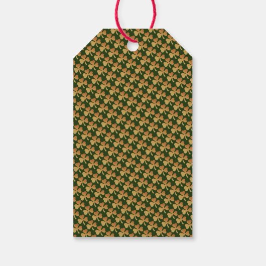 Gold Foil Kleeblatt, St Patrick's Day Party Geschenkanhänger (Rückseite)