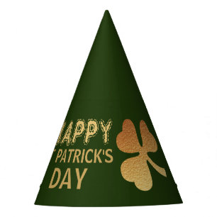 Gold Foil Kleeblatt, St Patrick's Day Party Partyhütchen