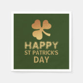 Gold Foil Kleeblatt, St Patrick's Day Party Serviette (Vorderseite)