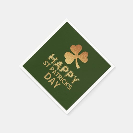 Gold Foil Kleeblatt, St Patrick's Day Party Serviette (Ecke)