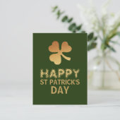 Gold Foil Kleeblatt, St Patrick's Day Postkarte (Stehend Vorderseite)