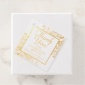Gold Foil Lacy Floral Filigree Wedding Vielen Dank Geschenkanhänger (Mit Box)