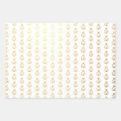 Gold Foil Lady Bugs Polka Dosen Streifen Folien Packpapier Blatt (Vorderseite)