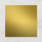 Gold Foil Leaf Earring Juwelier Display Custom Quadratische Visitenkarte (Rückseite)