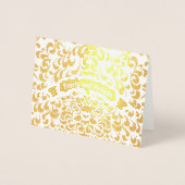 Gold Foil Leaf Typografie Einladungen (Vorderseite)
