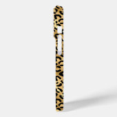 Gold Foil Leopard Print Monogrammed Case-Mate iPhone Hülle (Rückseite / Links)