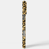 Gold Foil Leopard Print Monogrammed Case-Mate iPhone Hülle (Rückseite / Rechts)