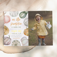 Gold Foil Little Pumpkin Boho Birthday Party Foto