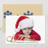 Gold Foil-Look Glaube Weihnachten Foto (Vorne/Hinten)