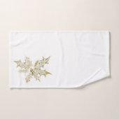Gold Foil Look Holly auf Weiß Badhandtuch Set (Handtuch)