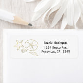 Gold Foil Look Muscheln Chic Beach Elegante (Insitu)