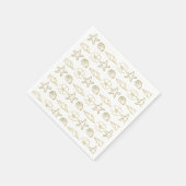 Gold Foil Look Muscheln Chic Beach Elegante Serviette (Ecke)