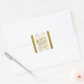Gold Foil Look Typografy Holiday Stickers (Umschlag)