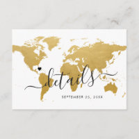 Gold Foil Look World Map Hotel Informationen