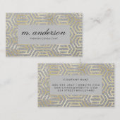 Gold Foil Luxury Pattern Visitenkarte (Vorne/Hinten)