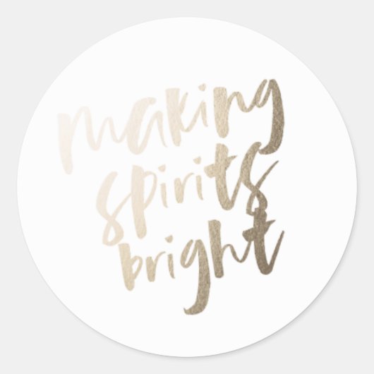 Gold Foil Maaking Spirituosen Bright Geschenkstick Runder Aufkleber (Vorderseite)
