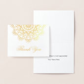 Gold Foil Mandala Elegant Vielen Dank Folienkarte (Anzeige)