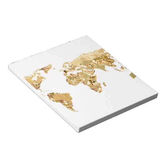 Gold Foil Map Notizblock (angewinkelt)