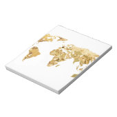 Gold Foil Map Notizblock (Rotiert)
