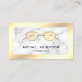 Gold Foil Marble Eyeglasses Augenarzt Optometriker Visitenkarte (Vorderseite)